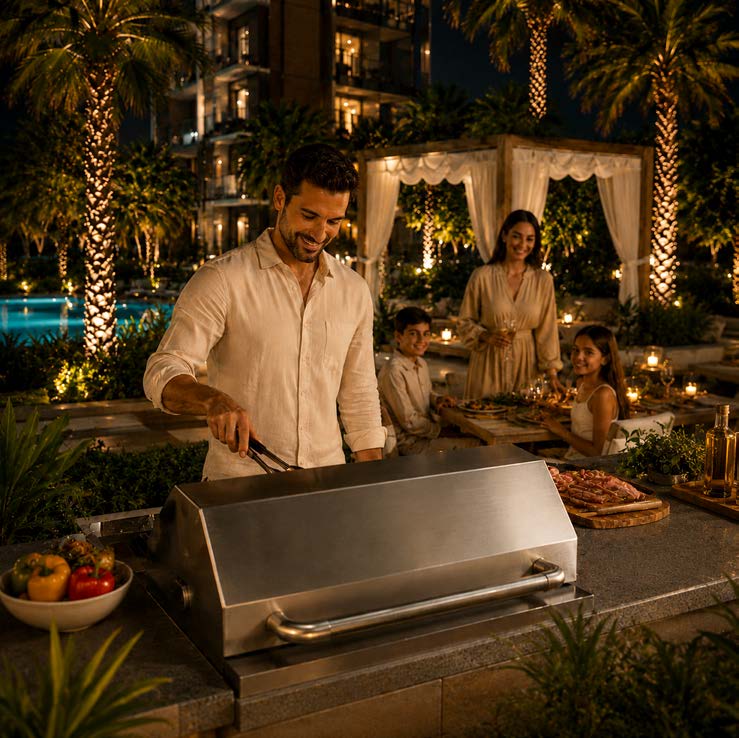 Binghatti Wraith BBQ Pavilion amenity at the official project